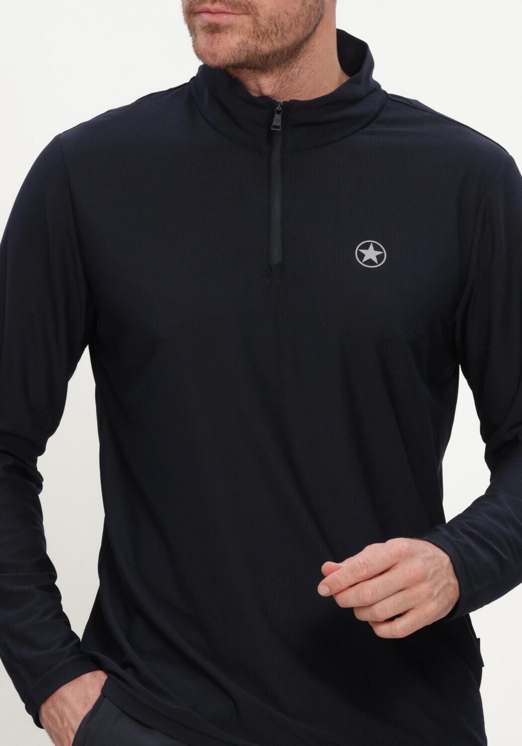 Donkerblauwe AIRFORCE Truien/vesten PARKER QUARTER ZIP SPORT SHIRT - large