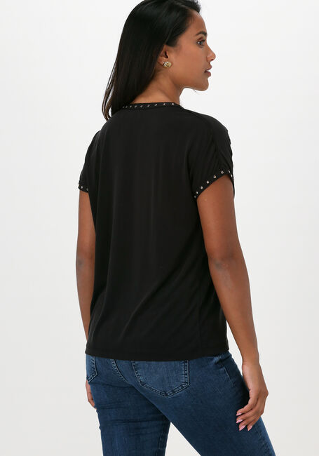 Zwarte MOS MOSH T-shirt GROA V-SS TEE - large