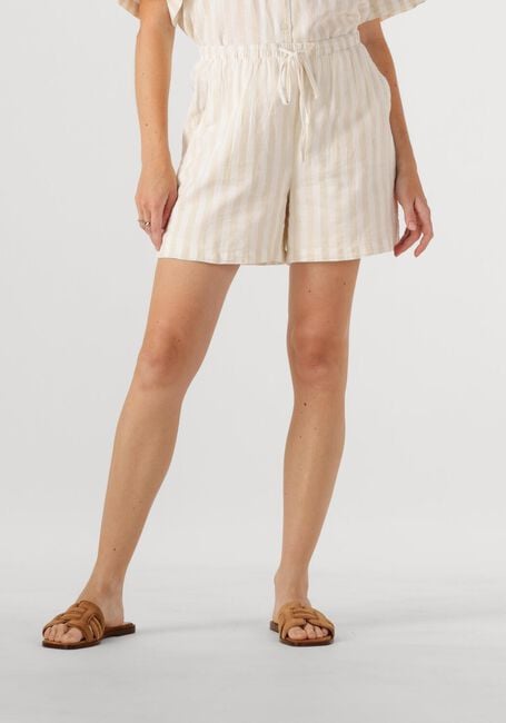 SELECTED FEMME Pantalon courte SLFLUISA MW STRIPED STRING SHORTS B en beige - large