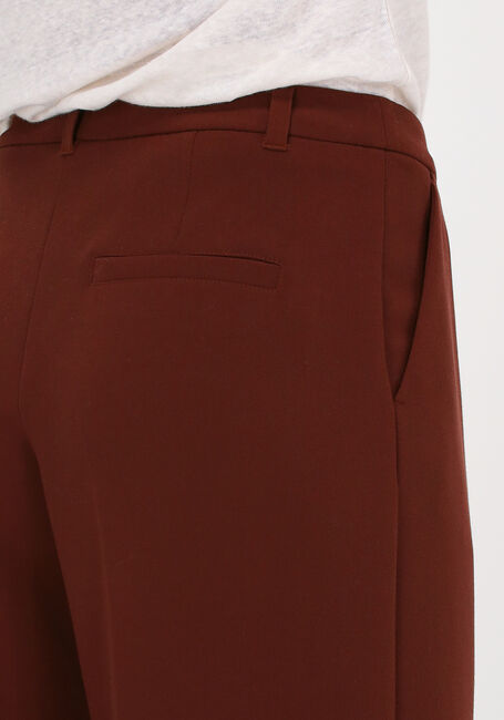 SUMMUM Pantalon large TROUSERS STRUCTURED STRETCH en marron - large