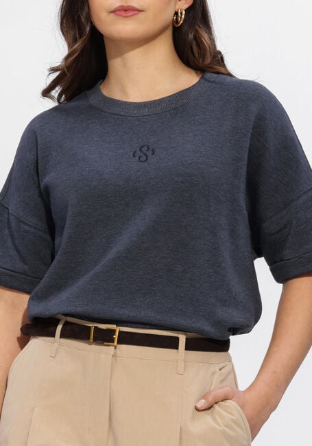 SUMMUM TOP SHORT SLEEVE SWEAT Hauts & T-shirts en bleu - large