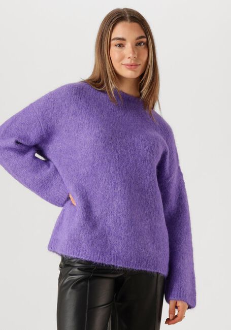 SELECTED FEMME Pull SLFGABELLA LS KNIT O-NECK CAMP en violet - large