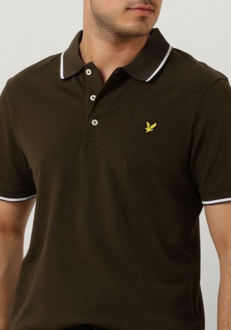 Groene LYLE & SCOTT Polo TIPPED POLO SHIRT - large