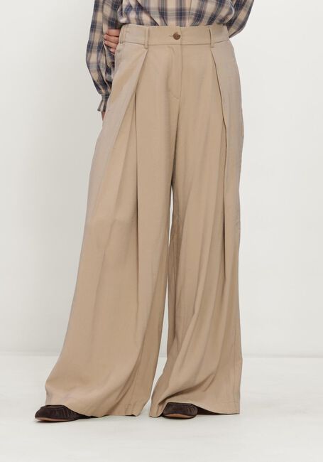 Beige SUMMUM Wijde broek TROUSERS VISCOSE TWILL - large