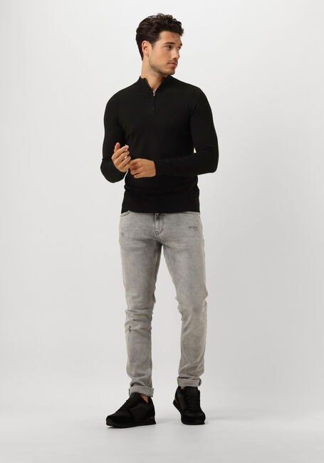 Zwarte PURE PATH Trui ESSENTIAL KNITWEAR HALFZIP SWEATER - large