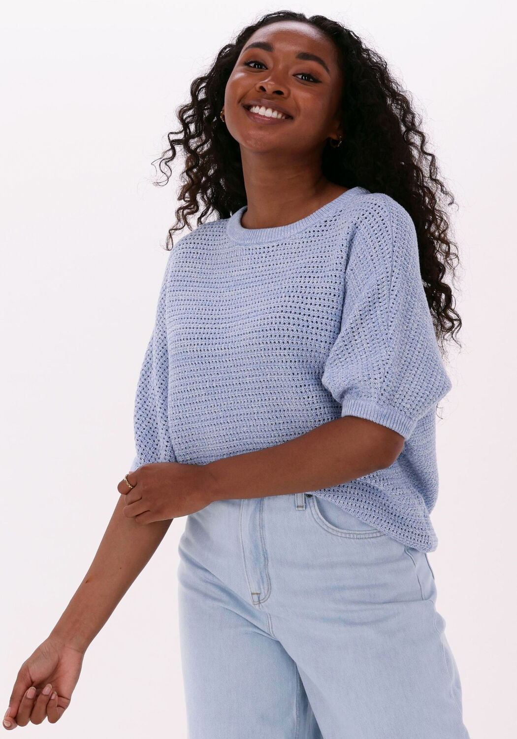 Lichtblauwe SIMPLE Trui REBEL Omoda