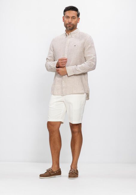 TOMMY HILFIGER Chemise d&eacute;contract&eacute; LINEN BENGAL STRIPE RF SHIRT Sable - large