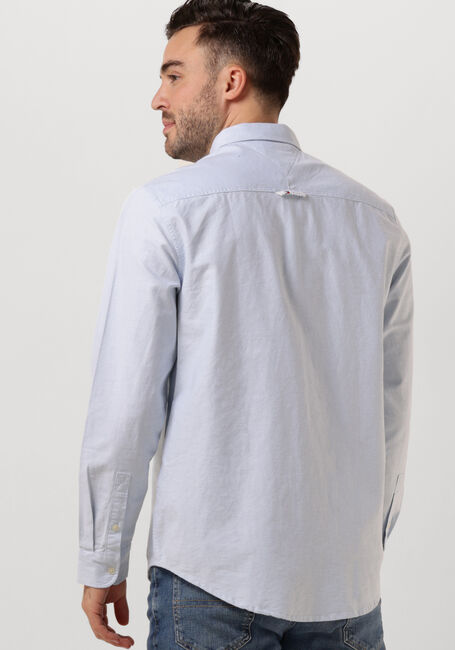 Lichtblauwe TOMMY JEANS Klassiek overhemd TJM REG OXFORD SHIRT - large