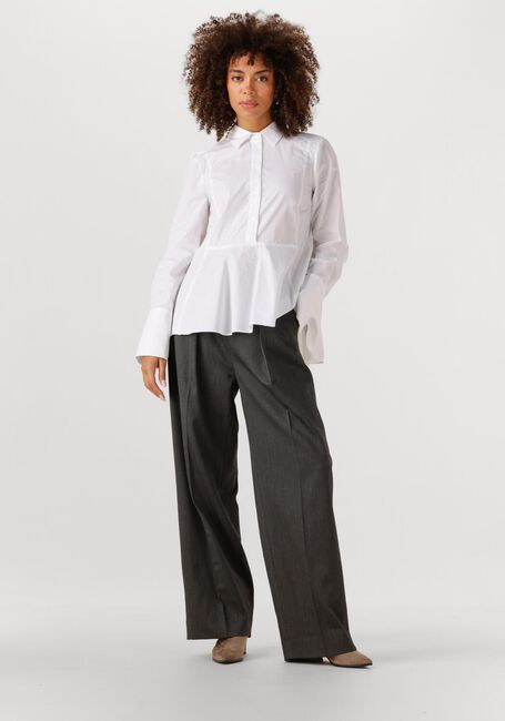Donkergrijze INWEAR Wijde broek BRUNILDAIW WIDE PANT - large