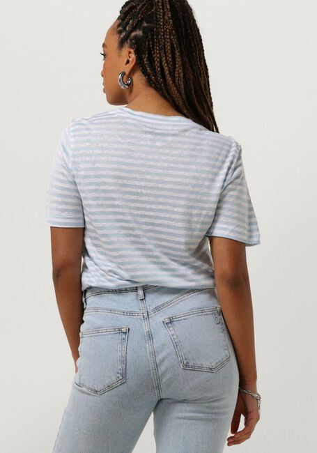 Lichtblauwe MY ESSENTIAL WARDROBE T-shirt LISAMW STRIPED TEE - large
