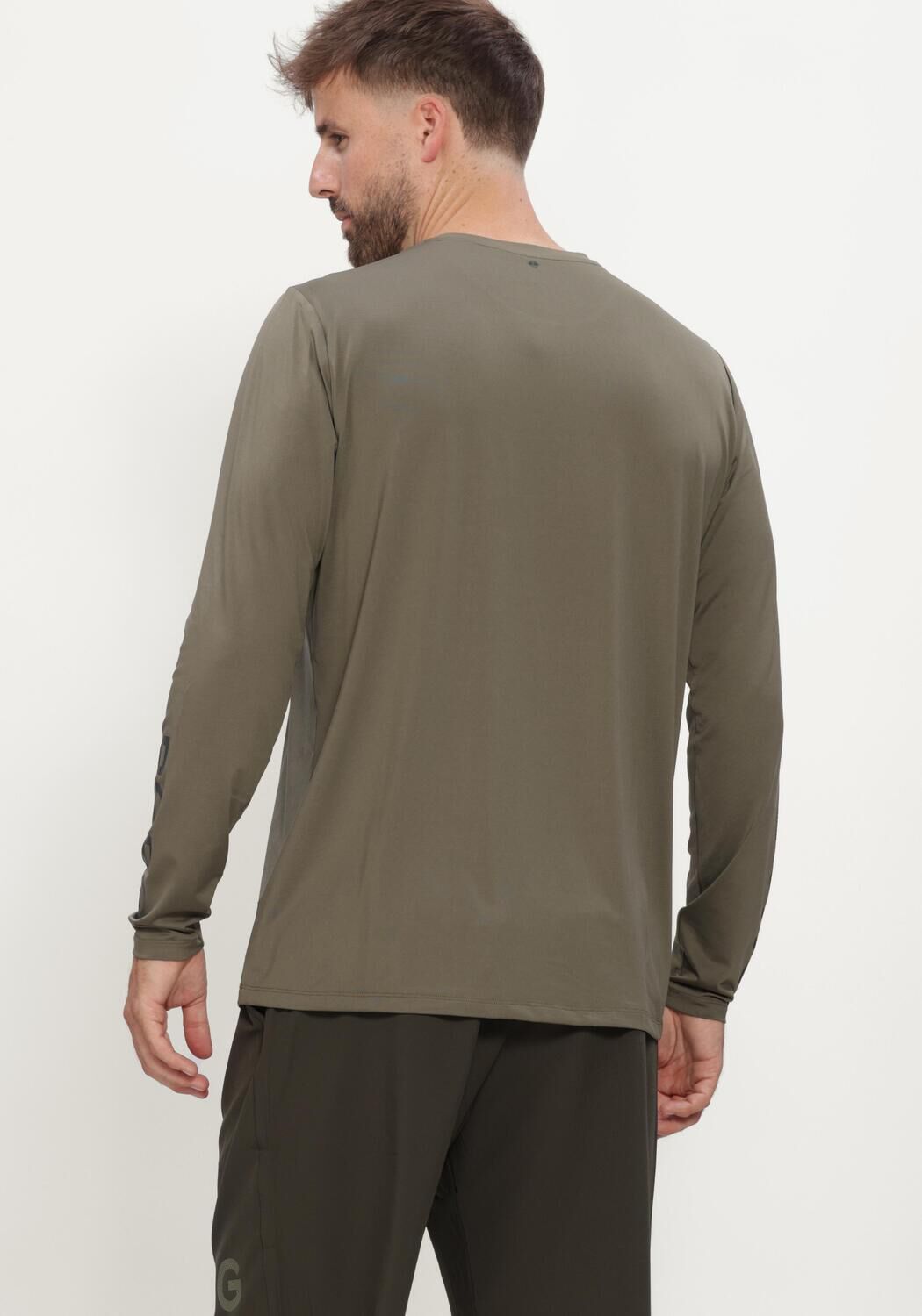 Khaki BJORN BORG T-shirt BORG LONG SLEEVE T-SHIRT - large