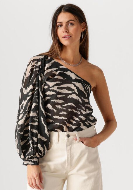 Zwarte BY-BAR  BELLA ZEBRA BLOUSE - large