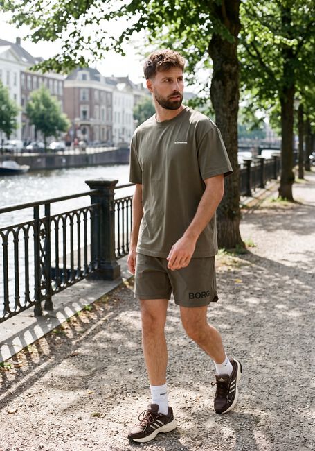 Khaki BJORN BORG T-shirt BORG GYM OVERSIZED T-SHIRT - large