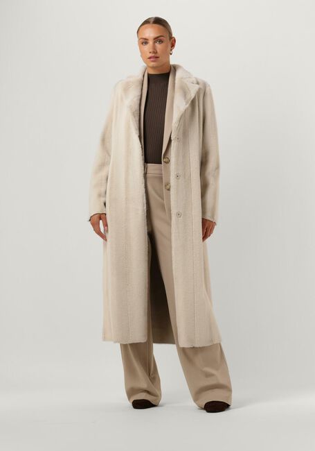 Ecru BEAUMONT Faux fur jas UNA - large