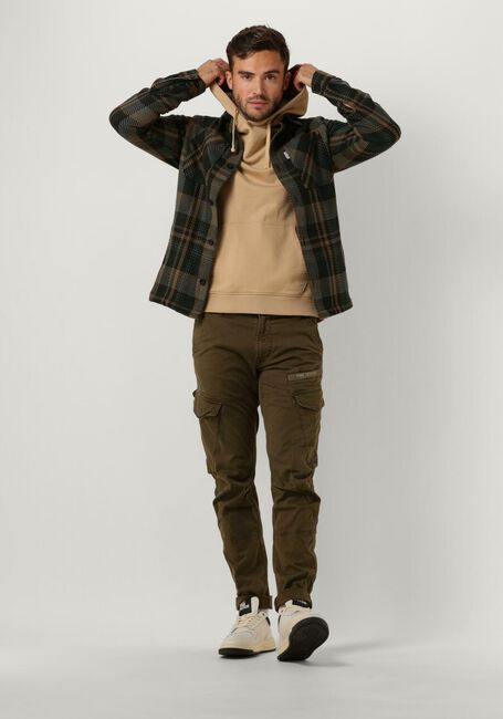 Khaki LYLE & SCOTT Truien/vesten PULLOVER HOODIE - large