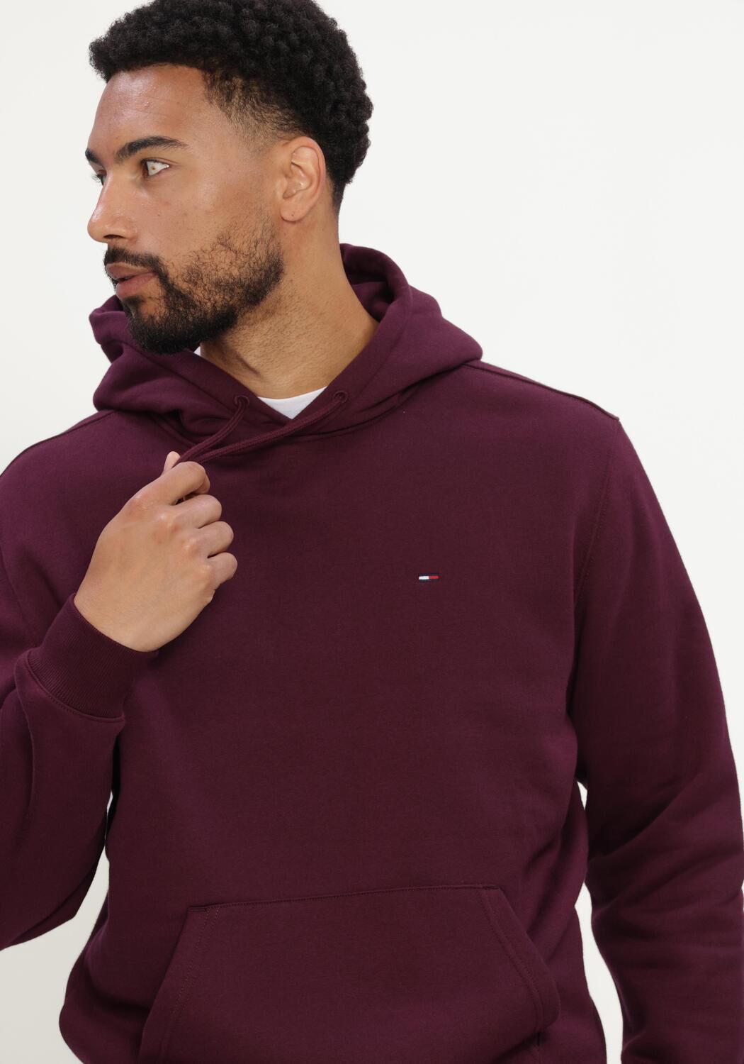 Bordeaux TOMMY JEANS Sweater TJM REG S FLAG HOODIE EXT - large