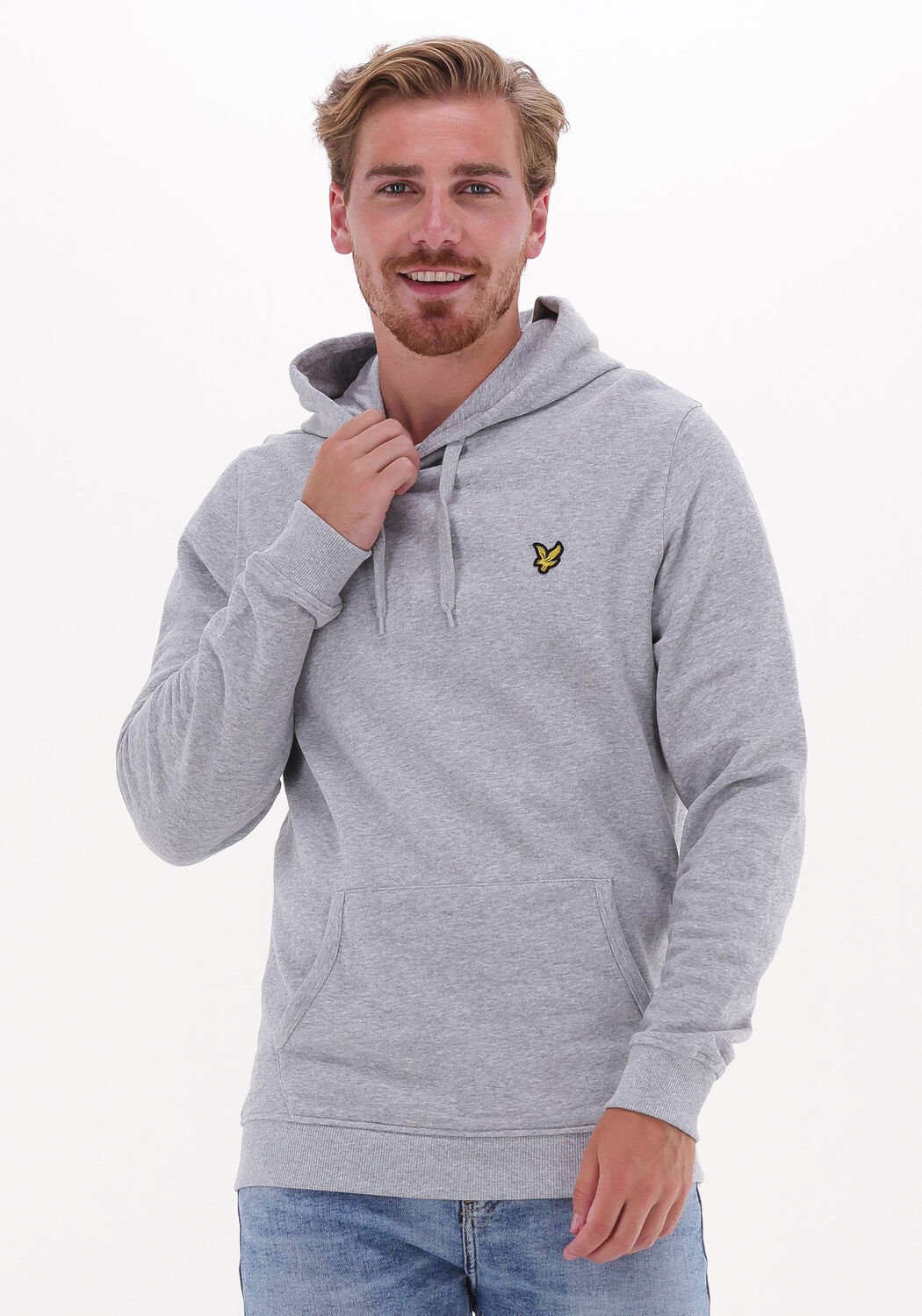 Grijze LYLE SCOTT Truien vesten PULLOVER HOODIE Omoda