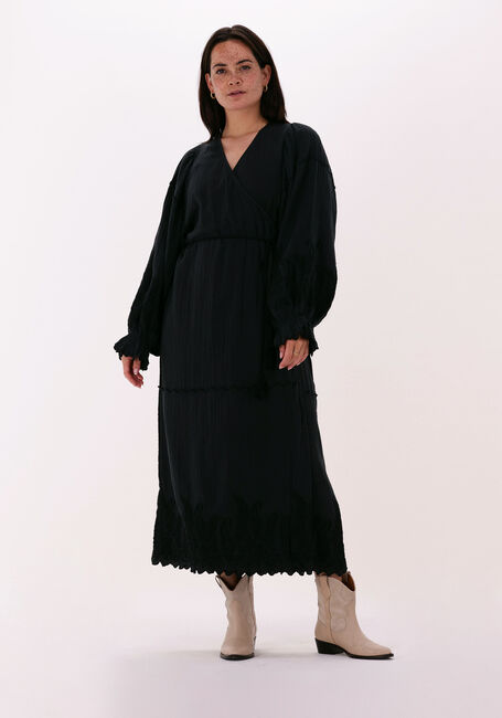 Antraciet SISSEL EDELBO Midi jurk TAMMY COTTON DRESS - large