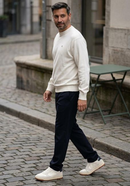 CALVIN KLEIN Pull LS EZ COTTON CREWNK SWEATER 12GG Cr&egrave;me - large
