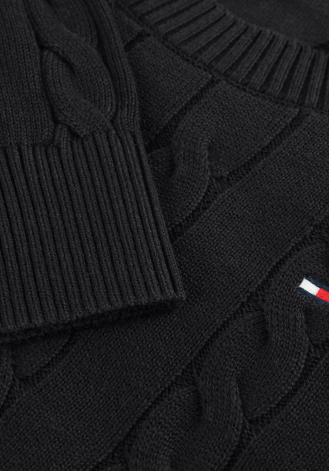 Zwarte TOMMY HILFIGER Trui CABLE SWEATER - large