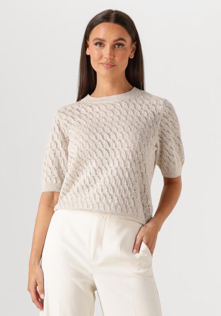 MOS MOSH T-shirt MMKARIN MARISOL SS LINEN KNIT Écru - large