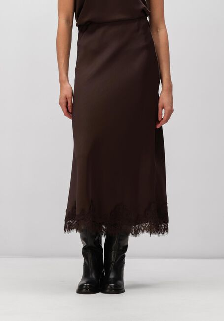 Bruine OBJECT Rokken OBJNALINE MW LONG LACE SKIRT - large