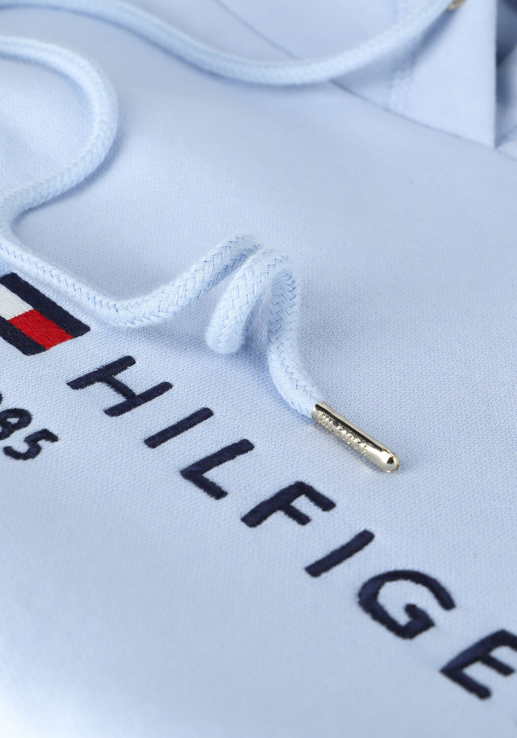 Lichtblauwe TOMMY HILFIGER Sweater REGULAR HILFIGER HOODIE - large