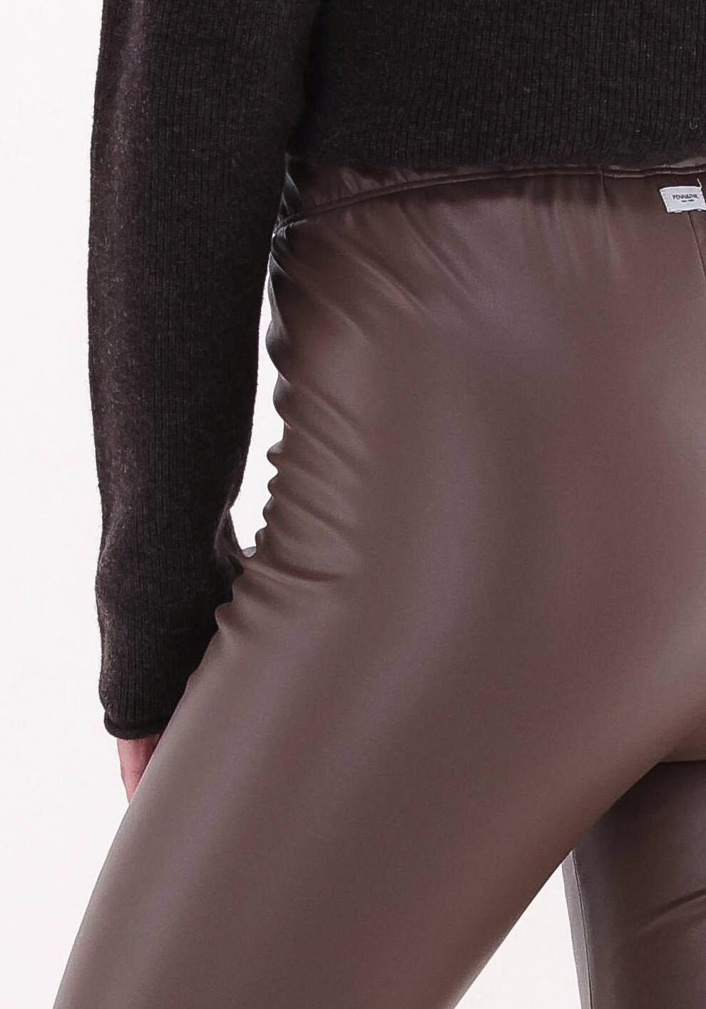 bruine penn ink legging trousers leatherlook