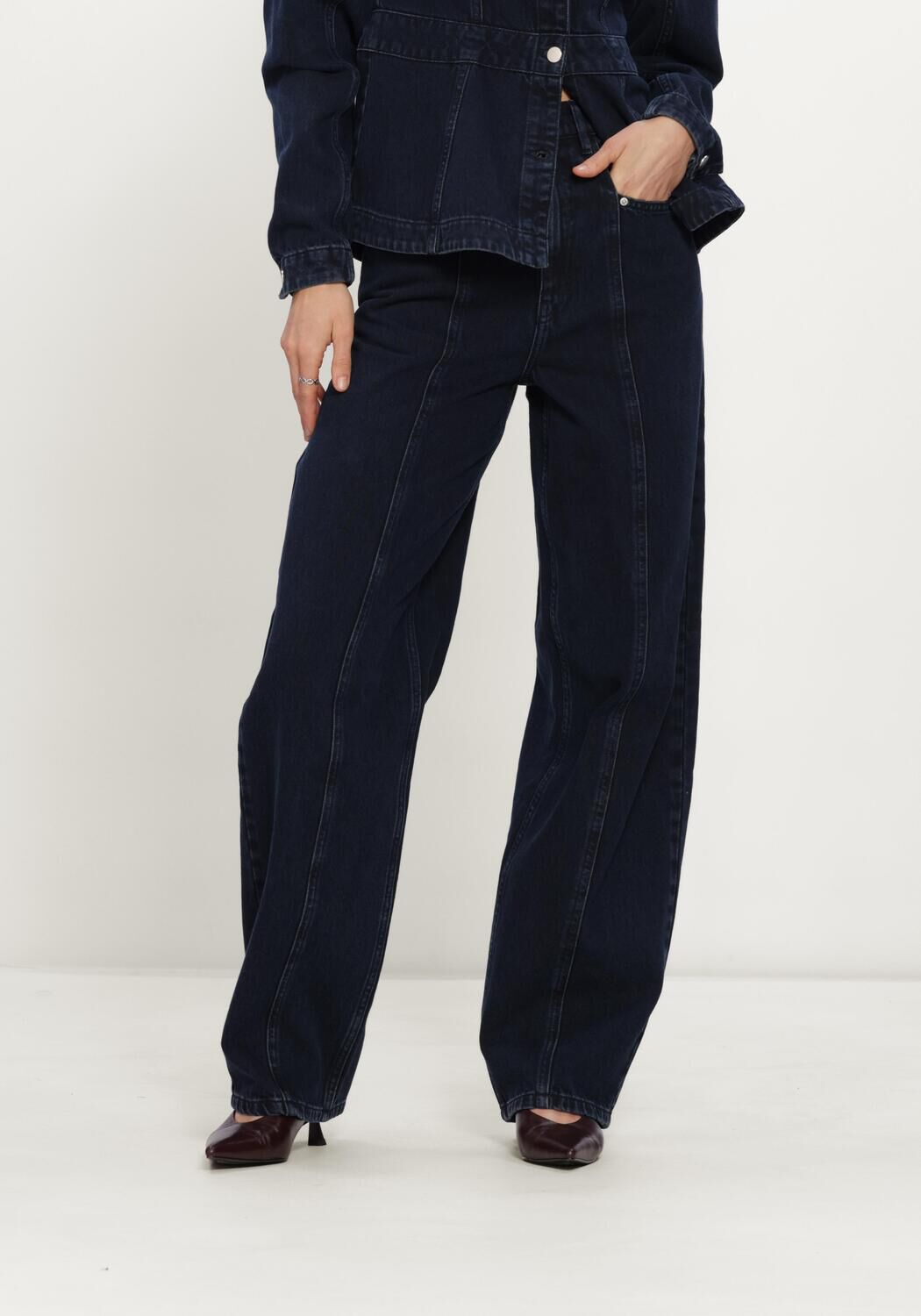MSCH COPENHAGEN Barrel jeans MSCHUTTA EVI HW TAPERED JEANS en bleu - large