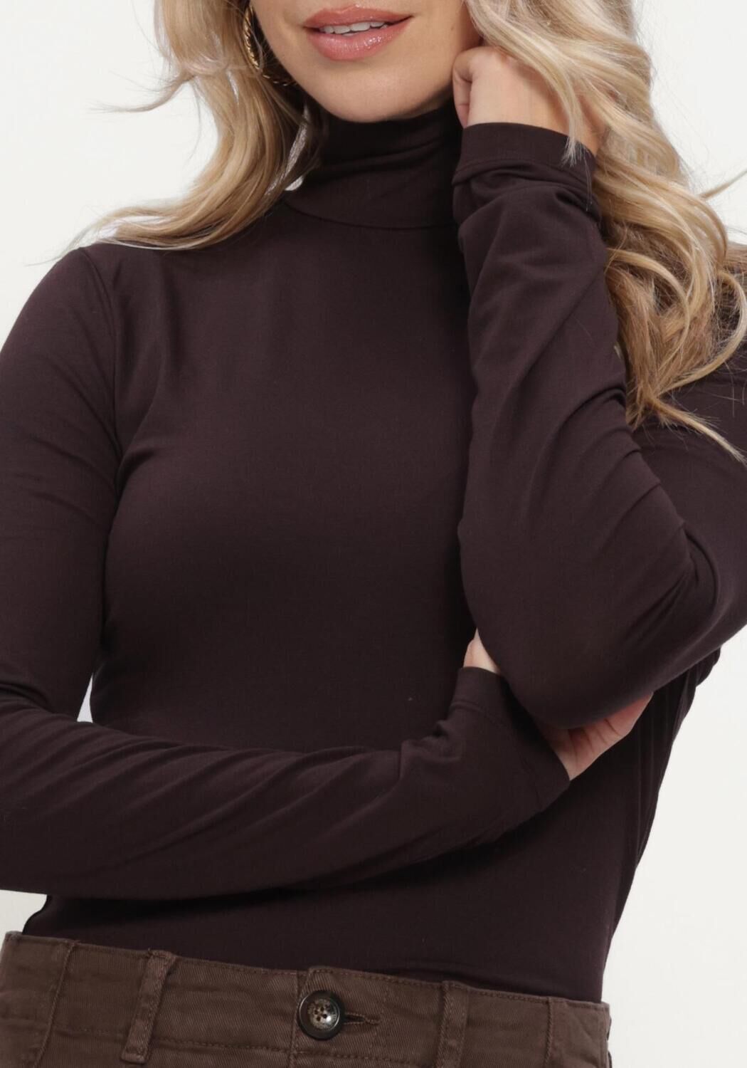 BEAUMONT Pull LEO COL en marron - large