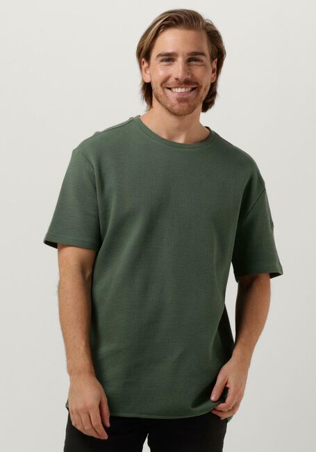 Olijf PUREWHITE T-shirt TSHIRT WITH WAFFLE STRUCTURE - large