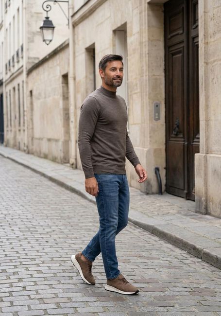 PIERRE CARDIN Slim fit jeans LYON TAPERED en bleu - large
