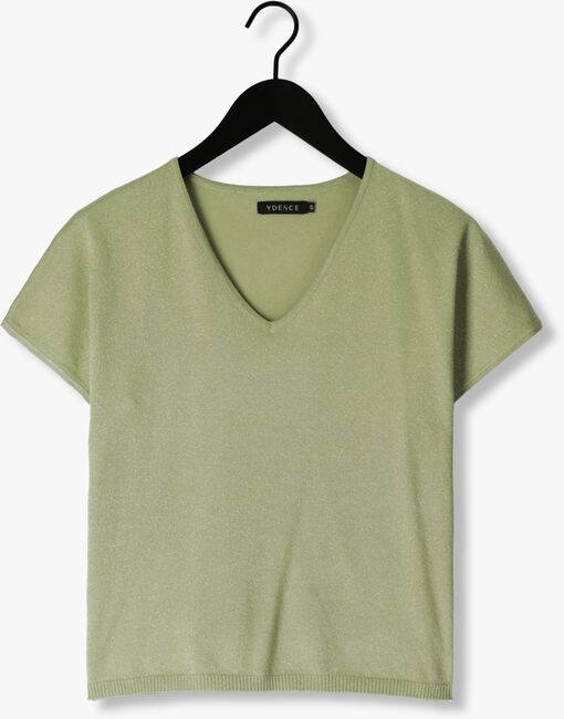YDENCE T-shirt KNITTED TOP SAMMY en vert - large