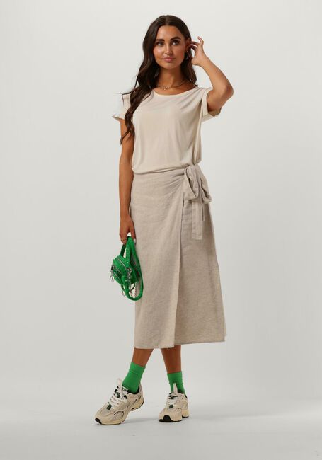 MSCH COPENHAGEN Jupe midi MSCHGINIA WRAP SKIRT Sable - large