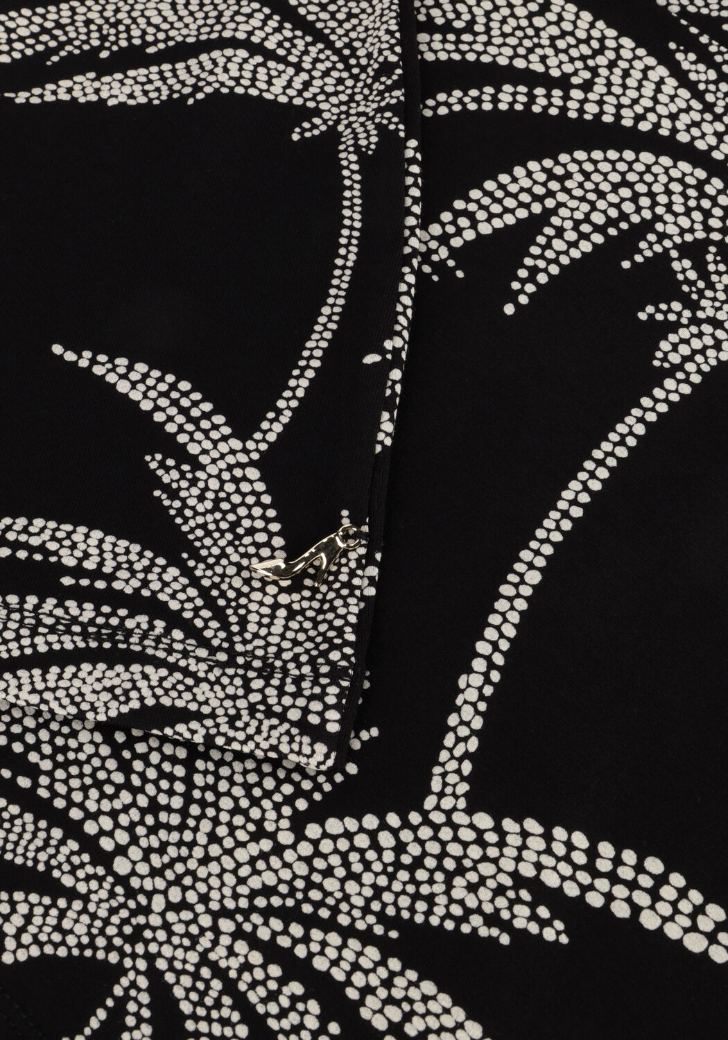 Zwarte JANSEN AMSTERDAM Top VP363 JERSEY PRINTED SLEEVELES SINGLET WITH SQUARE NECKLINE - large