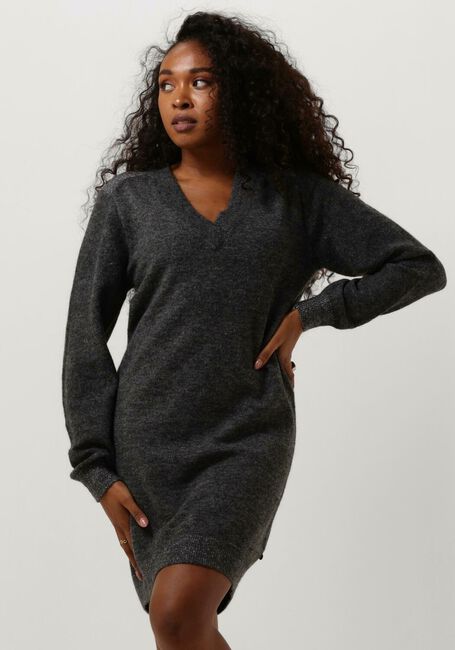 SCOTCH & SODA Mini robe RELAXED V NECK KNITTED DRESS Gris foncé - large