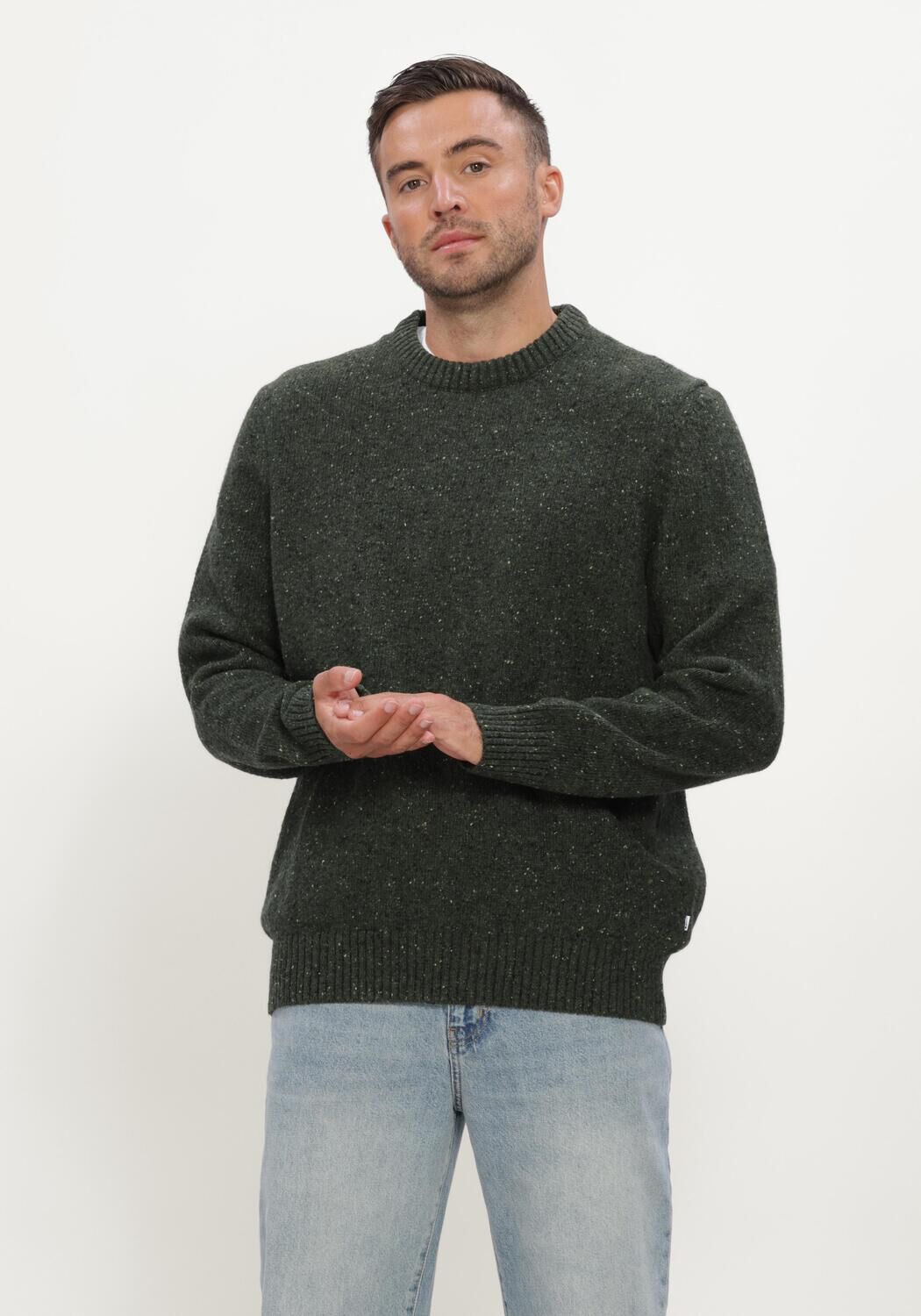 JC RAGS Pull CREW-NECK SWEATER BUD Vert fonc&eacute; - large