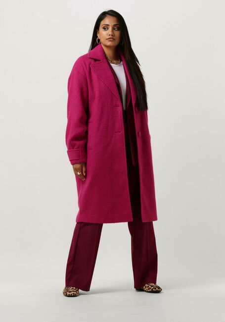 Roze NOTRE-V Mantel NV-CHARLOTTE WOOL COCOON COAT - large