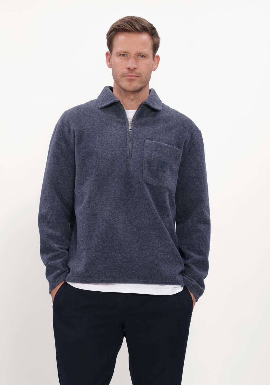 Donkerblauwe THE GOODPEOPLE Trui LEO - large
