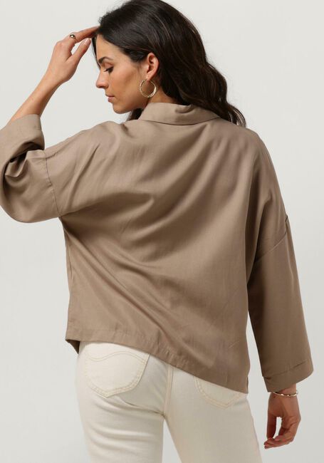 Bruine OBJECT  OBJTILDA BOXY SHIRT - large