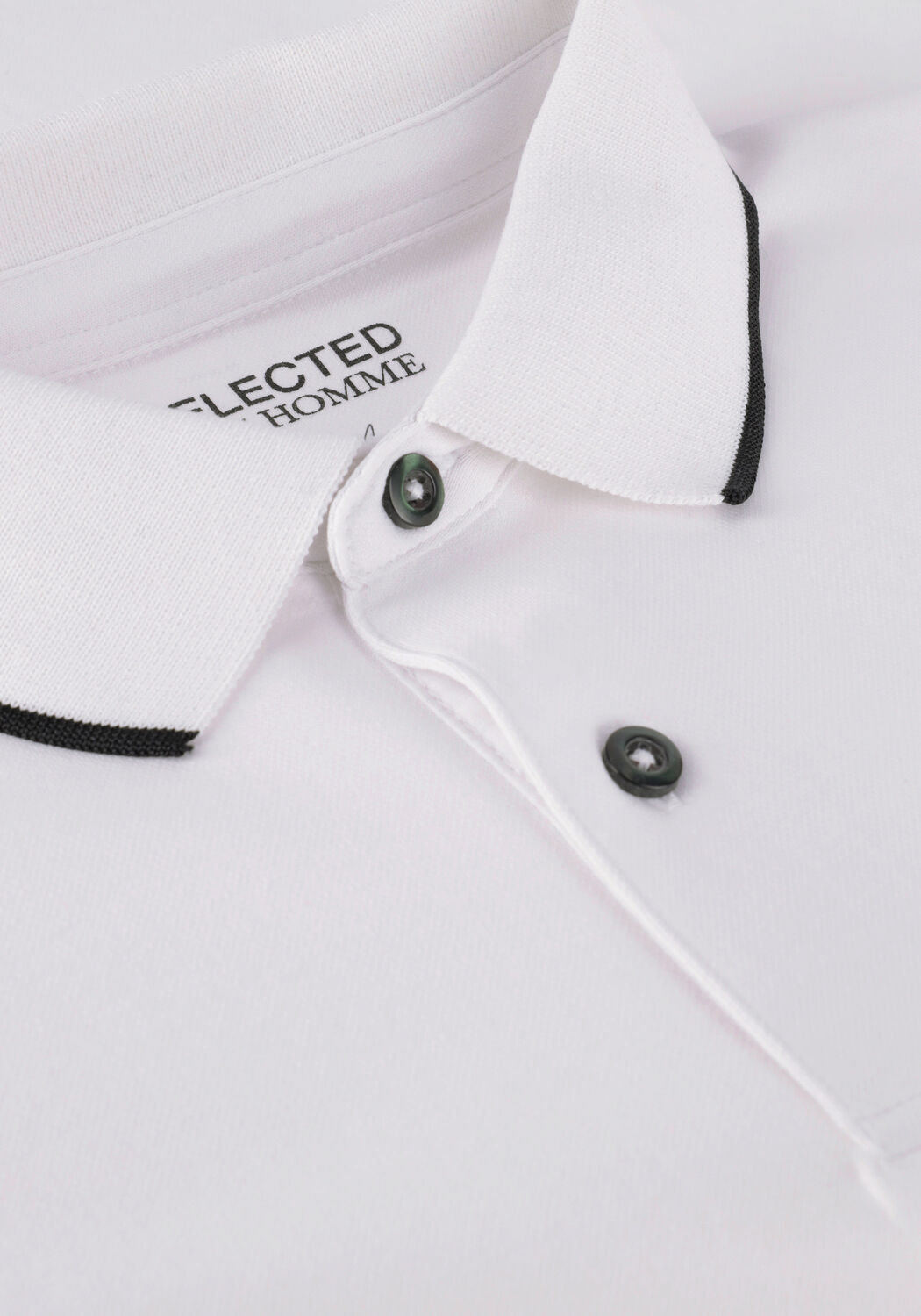 SELECTED MEN Polo SLHLEROY COOLMAX SS POLO B en blanc - large