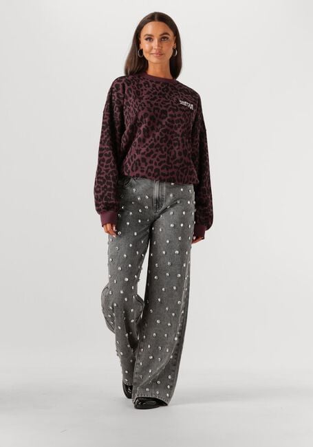 Paarse HARPER & YVE Trui LEOPARD-SW - large