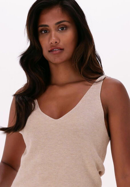 YDENCE Haut KNITTED TOP LUX en beige - large