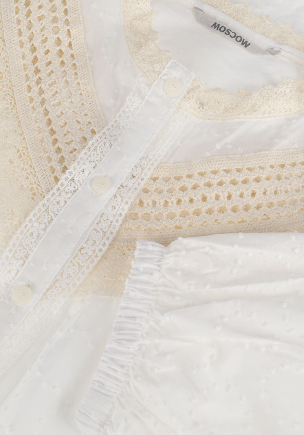 Gebroken wit MOSCOW Mini jurk EVI - large