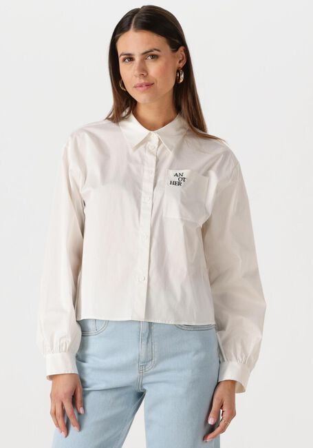 Witte ANOTHER LABEL  DIEGA SHIRT L/S - large