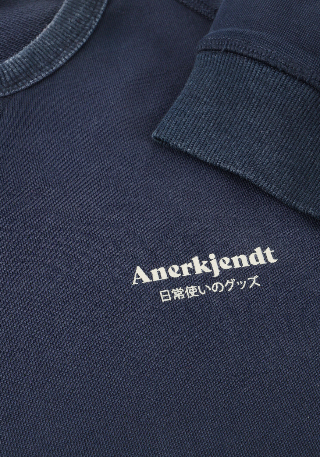 ANERKJENDT Chandail AKTIN JAPANESE SWEAT Bleu fonc&eacute; - large