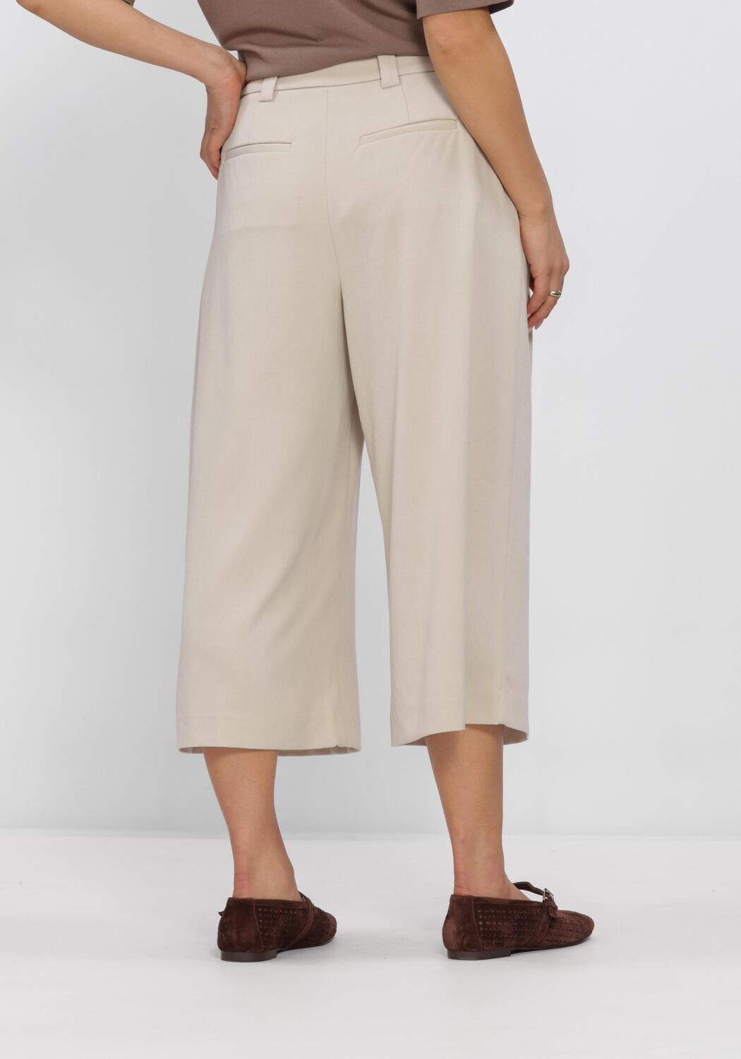 Grijze MSCH COPENHAGEN Broeken/jumpsuits MSCHMARYLA HENRIKA HW CULOTTE PANTS - large