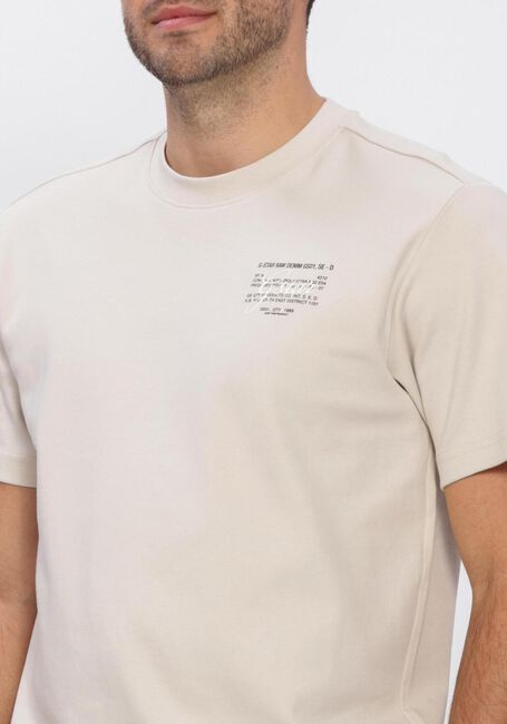 G-STAR RAW T-shirt SCRIPT GR R T &Eacute;cru - large