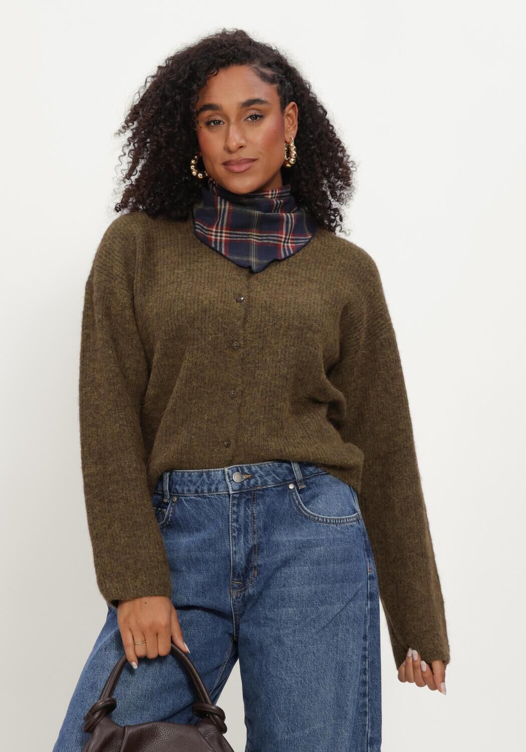 MINUS Gilet MSCHRISTA KNIT CARDIGAN en vert - large