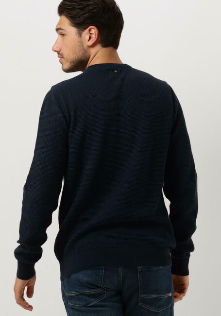 PME LEGEND Pull CREWNECK COTTON PLATED Bleu foncé - large